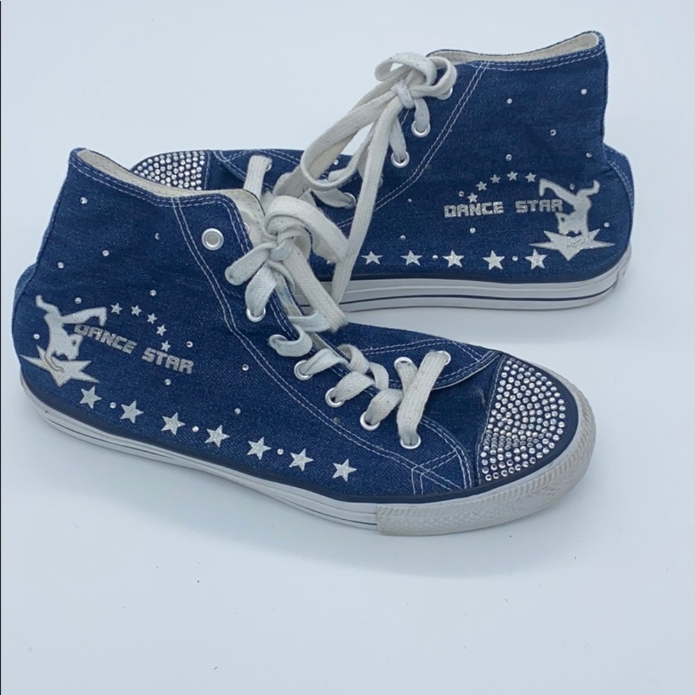 See Saw Couture Denim Dance Star Hightop Sneaker size 8